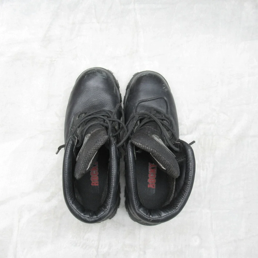 Rocky Mens 9M Boots‎ Black Leather Waterproof R6004 6